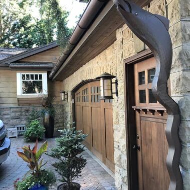 Copper Rain Gutters for Stone Homes | Custom Decorative Downspouts