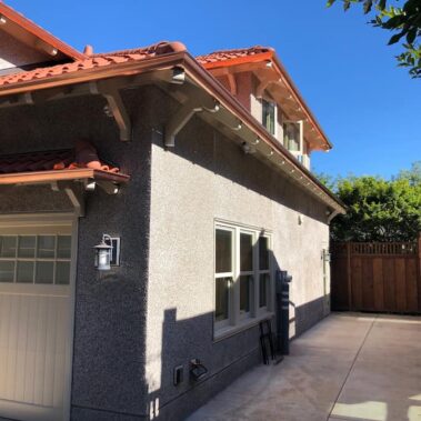 Copper Half-Round Gutter with Hidden Brackets