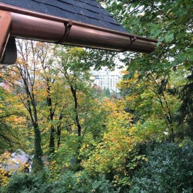 Copper Half-Round Gutter with Max Flow
