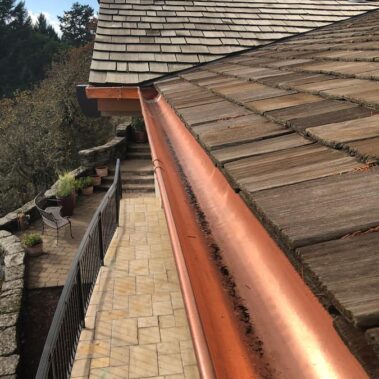 Copper Half-Round with External Brackets