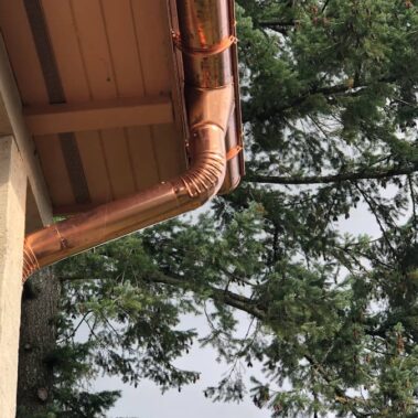 Copper Half-Round with Round Downspout