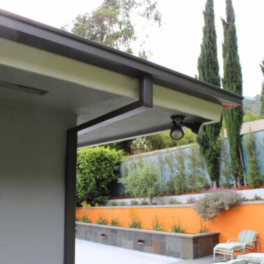 Professional smooth square downspout installation by Royal Gutters Portland - modern design meets superior drainage. Call 503-558-8700